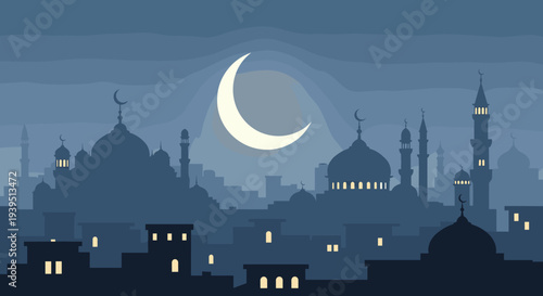 Happy Eid al Fitr, IDUL FITRI means Eid al Fitr. Eid Mubarak Icon Design with Islamic Element