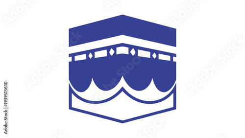 Modern blue wave design element for business or tech branding