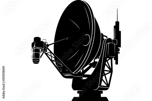 Satellite Dish Antenna Vector Illustration