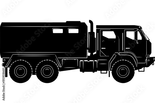 Heavy Duty Tanker Truck Vector Illustration