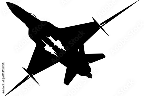 Stealth Fighter Aircraft Vector Art
