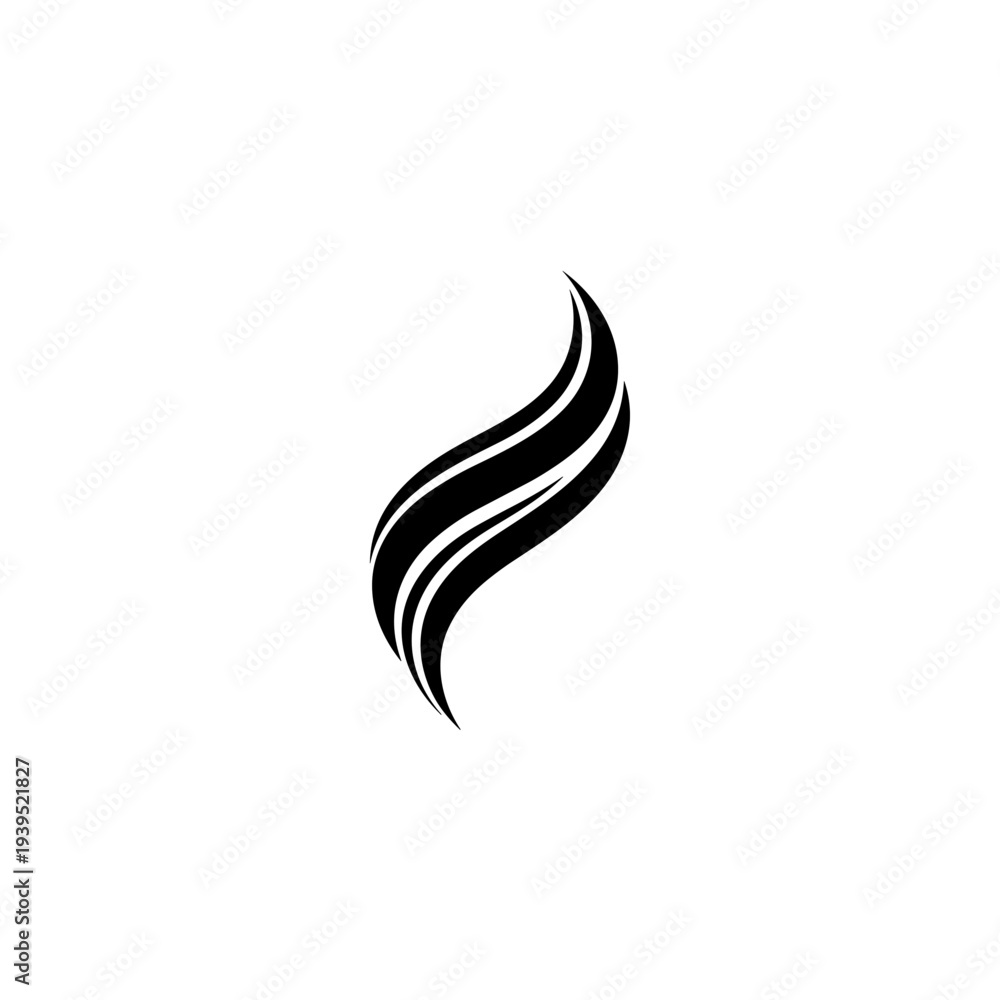 Naklejka premium Black Wavy Lines Design Element.