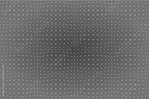 Fractal geometric triangle grid pattern background with abstract symmetric lines forming a complex mathematical structure.