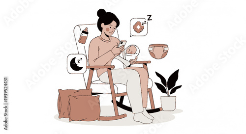 Woman relaxing at home with coffee and laptop feeling calm and focused on her work or social media