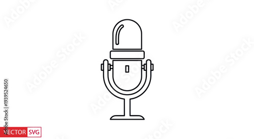 Retro Microphone Icon Vector Art