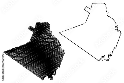 Kwale County (Republic of Kenya, Coast Province) map vector illustration, scribble sketch Kwale map