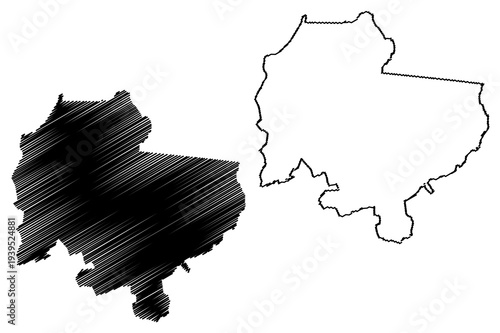 Laikipia County (Republic of Kenya, Rift Valley Province) map vector illustration, scribble sketch Laikipia map