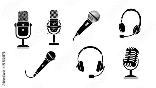 Microphones and Headphones for Audio Recording.