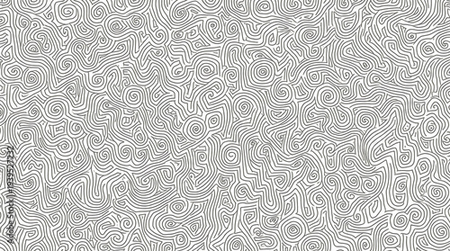 Seamless abstract swirl pattern black and white texture