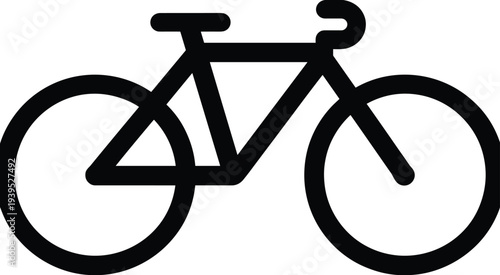 Bicycle icon vector illustration simple bike silhouette symbol for cycling transport sport eco friendly travel and urban mobility design