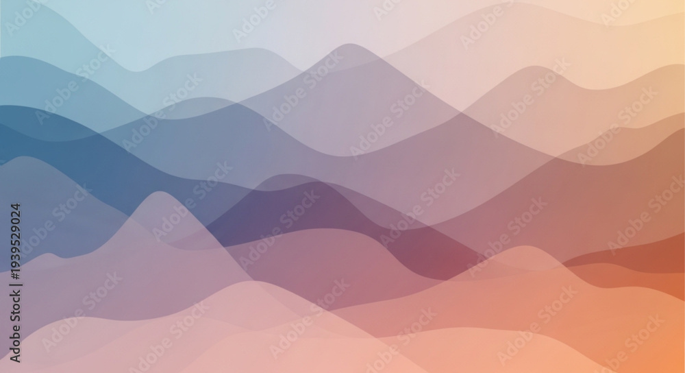 Fototapeta premium Abstract Mountain Landscape with Soft Gradient Colors.