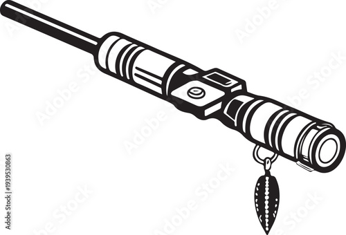 Sleek design of a laser pointer, a tool for communication and presentation, essential for educators and business professionals, ready to captivate audiences.