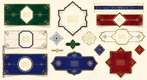 Collection of Vintage Decorative Labels and Tags.