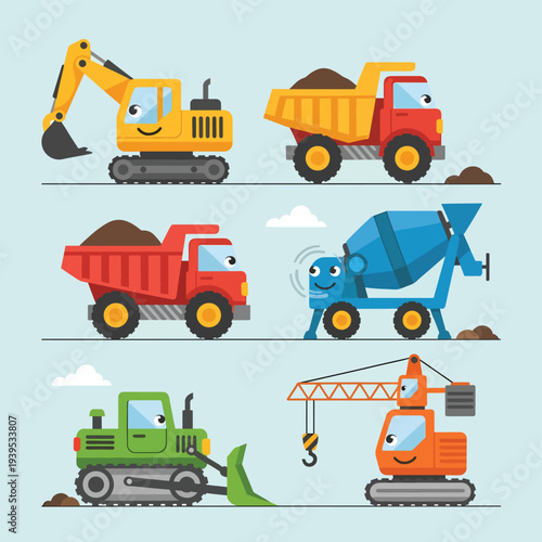 Construction Vehicles Set