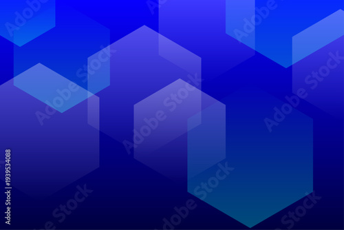 青いグラデーション 六角形 幾何学 テクノロジー 抽象 背景