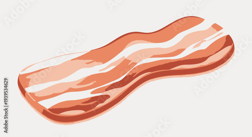 Strips of cooked crispy bacon on a white background.