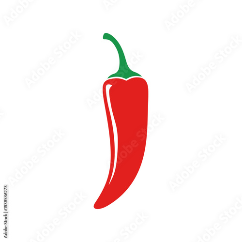 Hot chili pepper icon spicy vegetable symbol for cooking seasoning ingredient Vector illustration