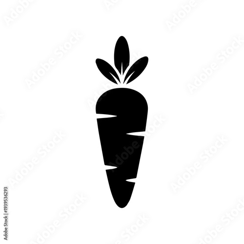 Carrot vegetable icon fresh healthy food symbol for organic farming nutrition Vector illustration