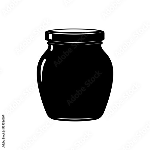 Jam jar fruit preserve container for homemade sweet spread food Vector illustration