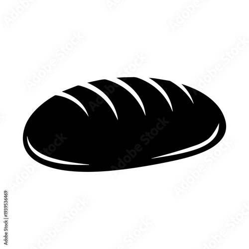 Bread loaf icon bakery food symbol for fresh baked daily nutrition concept Vector illustration