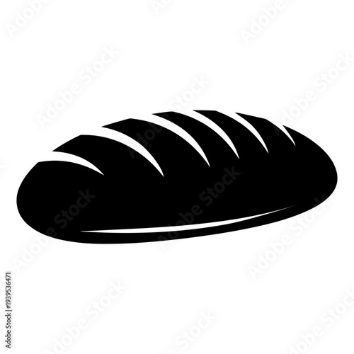 Fresh bread loaf icon bakery product symbol for homemade food and daily meals Vector illustration