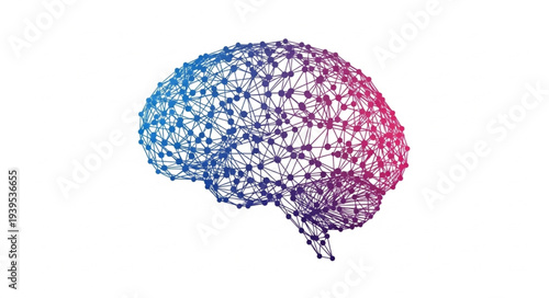 Colorful Brain Illustration Representing Cognitive Functions.