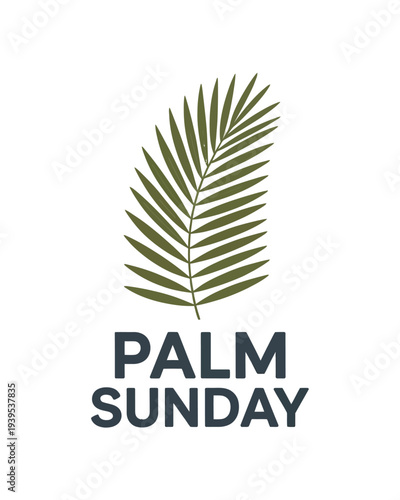 Palm Sunday Poster Christian Holy Week Palm Leaf Religious Celebration