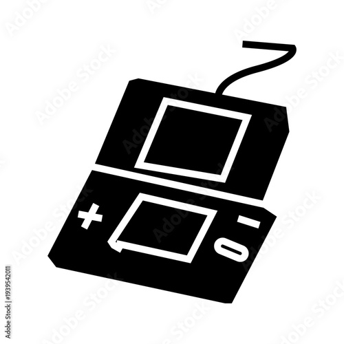 set of controller game technology glyph icon vector