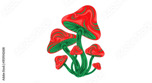 Psychedelic Swirl Mushrooms