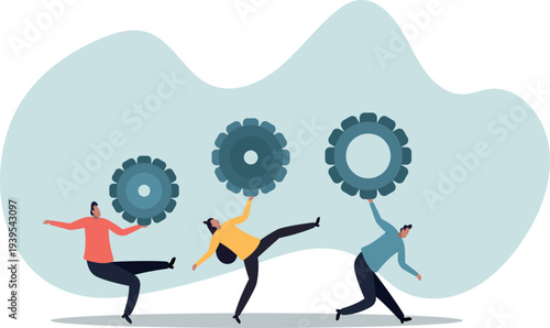 Business organization, people working together or teamwork to help success mission, cooperation or community.human life and situation.