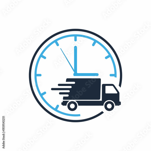 Fast Delivery Truck Clock