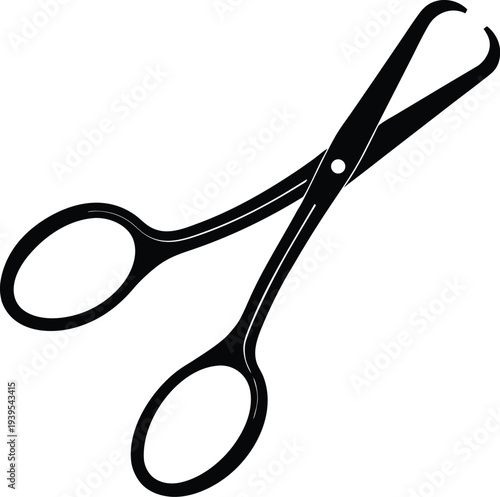  Forceps medical tweezer silhouette.