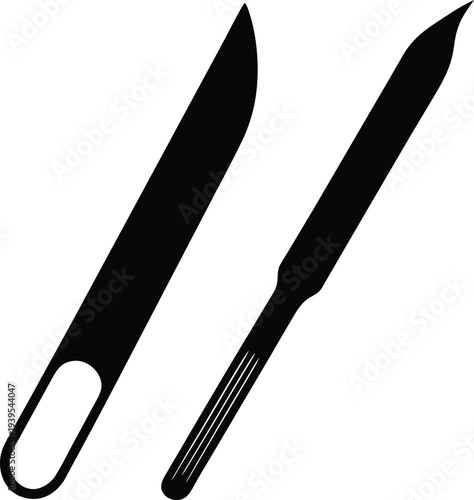 Scalpel surgical knife silhouette