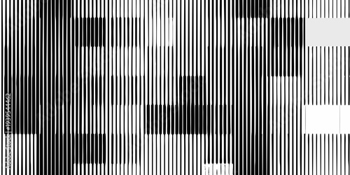 Abstract black and white vertical lines forming a geometric pattern