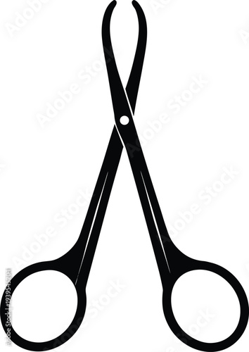 Tissue forceps silhouette illustration
