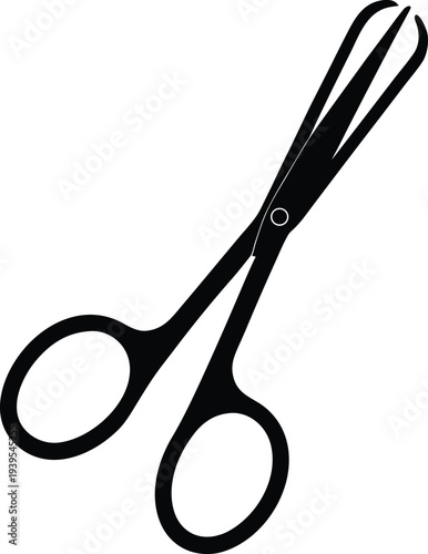 Tissue forceps silhouette illustration