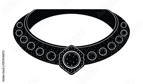 Elegant Black Choker Necklace with Gemstones, Luxury Fashion Jewelry