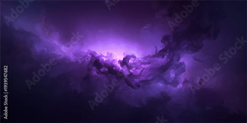 Abstract colorful smoke background with gradients of purple and pink, creating a dreamy and mystical atmosphere for digital.