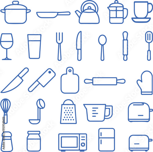 set of kitchen tools