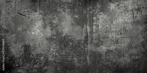 A dark grunge wall texture with black and white space background features a smoky fog pattern and stormy clouds. grungy look perfect for backgrounds or edgy design work.