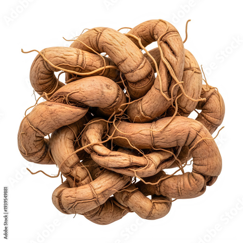 Peanuts Peeled Heap on Transparent White Background