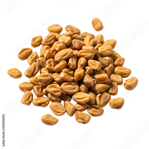 Pile of Roasted Peanuts on Transparent White Background