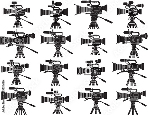 Movie Camera Silhouette Film Clipart