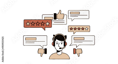 Customer service representative receives mixed reviews in online ratings and feedback