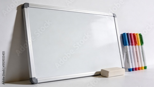 Large Office Whiteboard with Colorful Markers