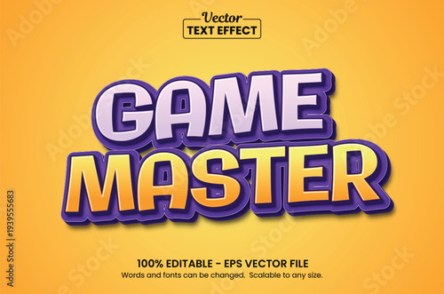 Game Master Cartoon 3D Text Effect Editable Template