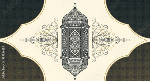 Intricate Traditional Lantern Design with Ornate Patterns.