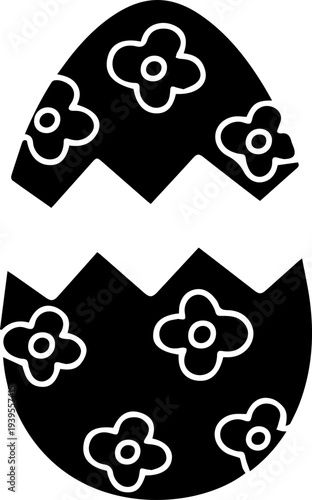 Divided Easter egg black silhouette clipart.
Two-halves Easter egg silhouette illustration.
Easter egg silhouette split vector.