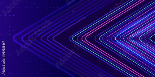 Abstract diagonal lines with vibrant neon colors and a dark background