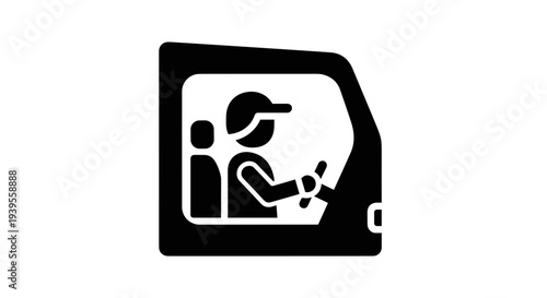 ATM Withdrawal Icon Simple Design.